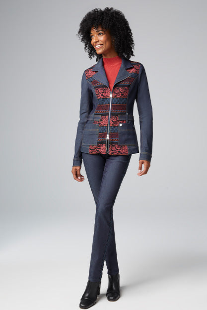 Brochure image of a model wearing the Ruslan jacket