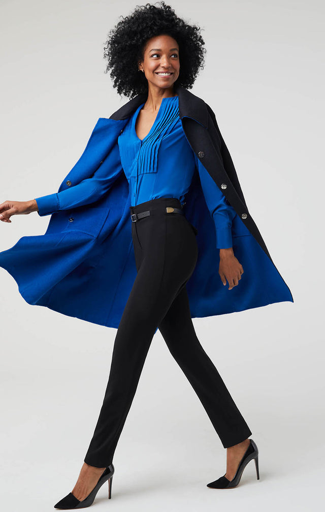 Windermere - Stretch Silk Crêpe Blouse WIth Pleated Bib - Lookbook Image