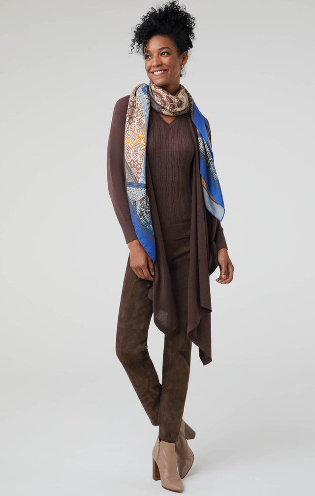 Zandra I - Cascade-Front Cashmere Cardigan - Lookbook Image