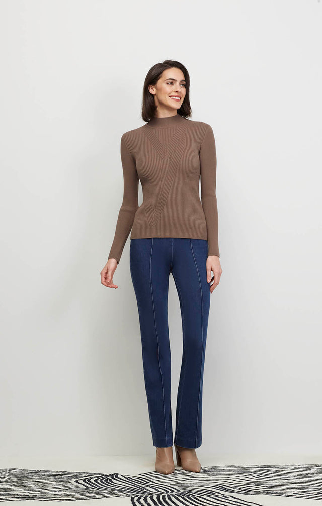 Invited - Mock Turtleneck Ribbed Sweater - Ecomm Image