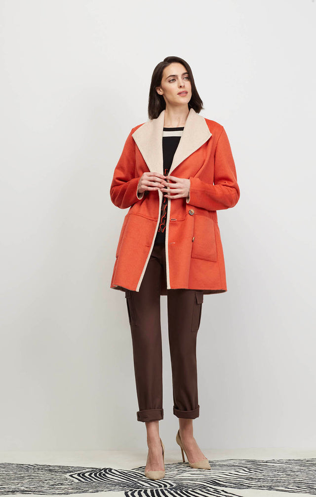 Pisces - Reversible Brushed Wool Coat - Ecomm Image