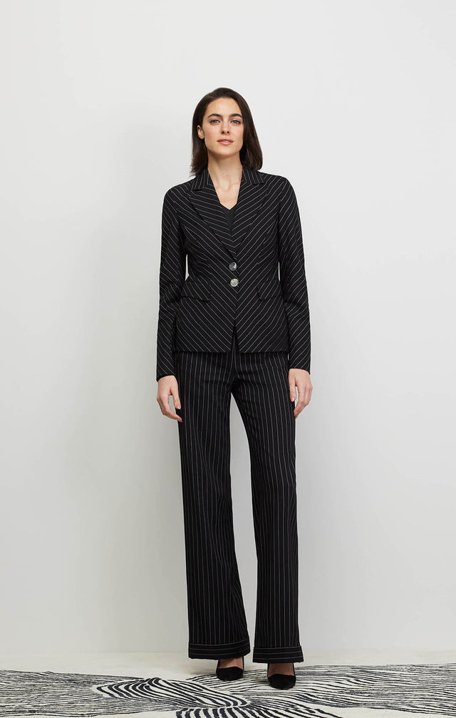 Mackintosh - Stretch Italian Twill Pinstripe Blazer - Ecomm Image