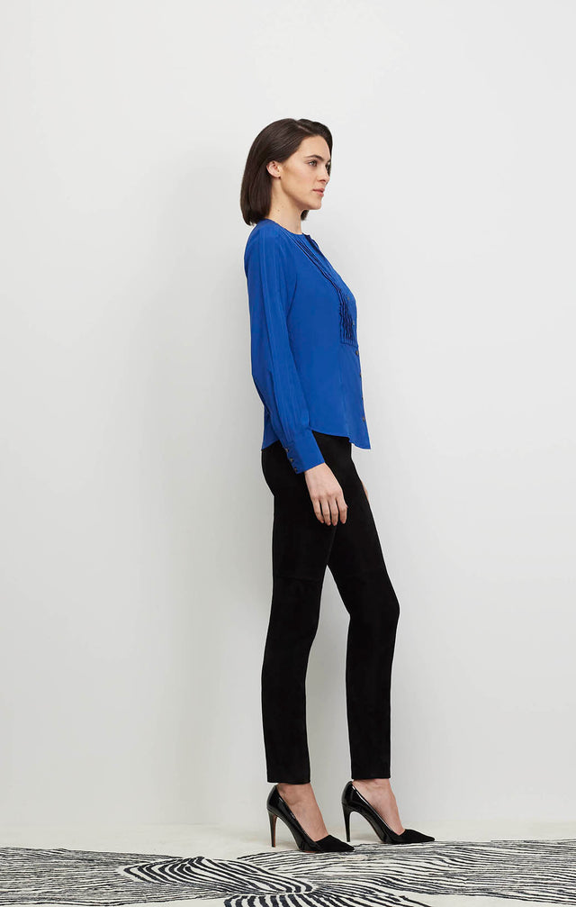 Windermere - Stretch Silk Crêpe Blouse WIth Pleated Bib - Ecomm Image