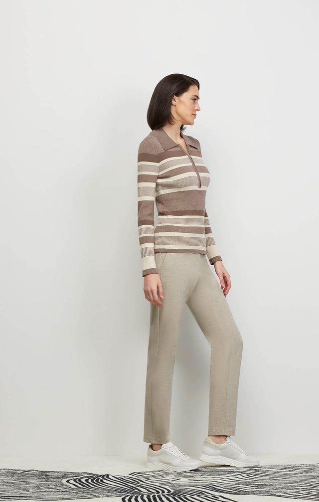 Greenwich - Pullover Striped Polo Sweater - Ecomm Image