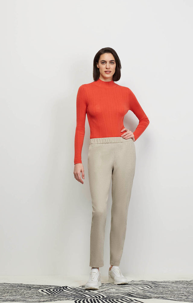 Swank - Italian Stretch Jersey Tweed Pull-On Pants - Ecomm Image