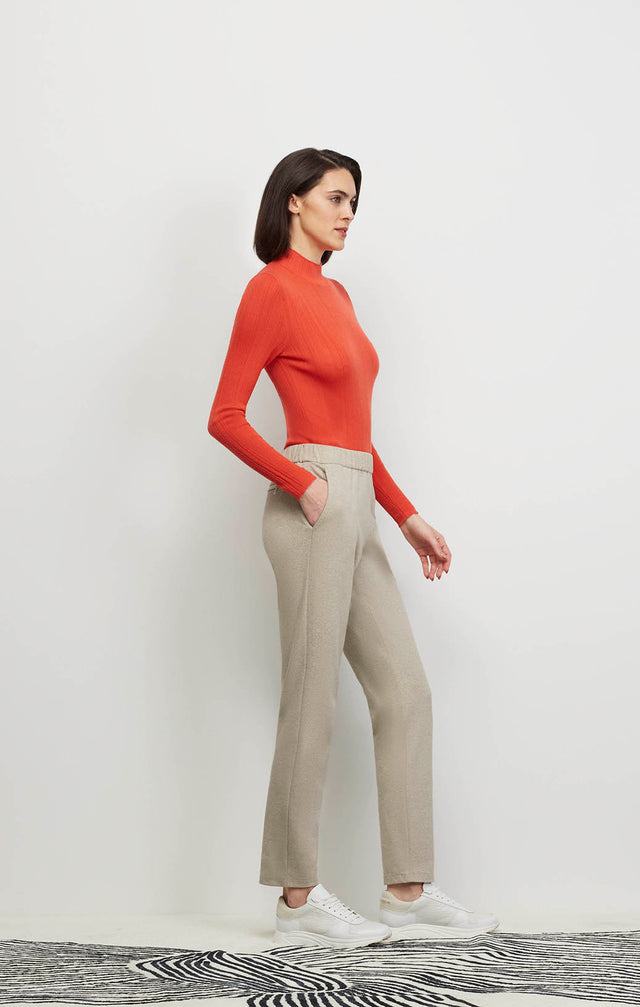 Swank - Italian Stretch Jersey Tweed Pull-On Pants - Ecomm Image