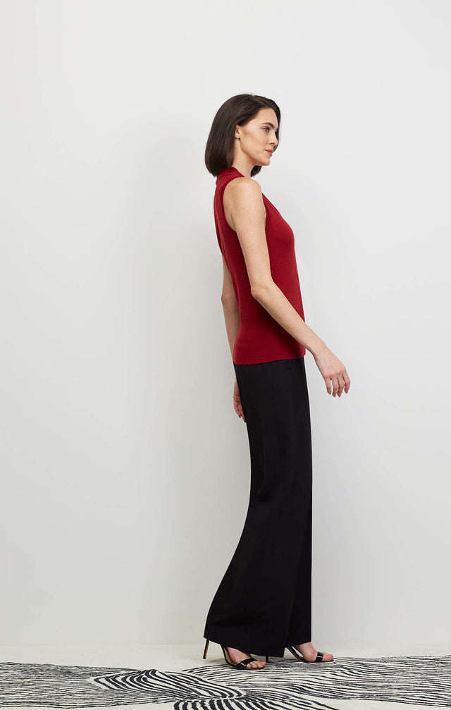 Star Quartz-Red - Ribbed Cashmere Knit Shell - Ecomm Image 