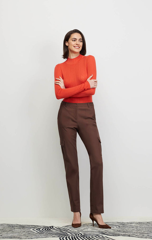 Serendipity - Stretch Cotton Sateen Utility Pants - Ecomm Image