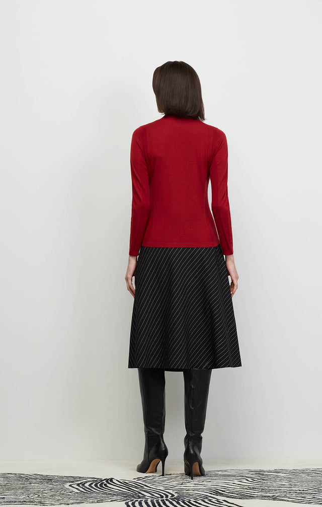 Modernist-Red - Cashmere Mock Turtleneck - Ecomm Image