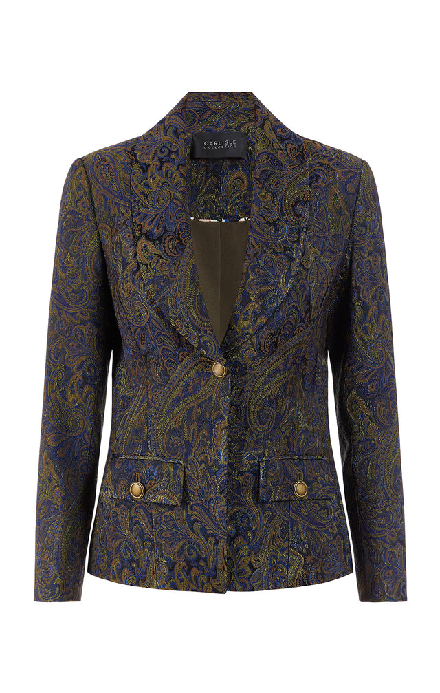 Exquisite - Italian Stretch Paisley Jacquard Jacket - Product Image