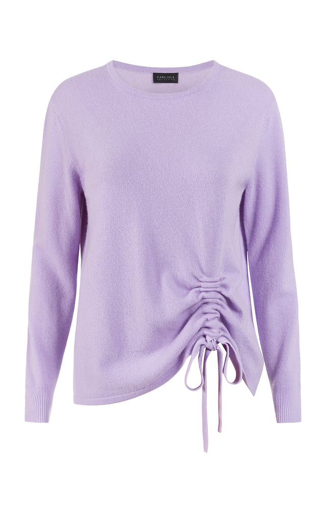 Andromeda- Lav - Shirred Cashmere Pullover- Product Image