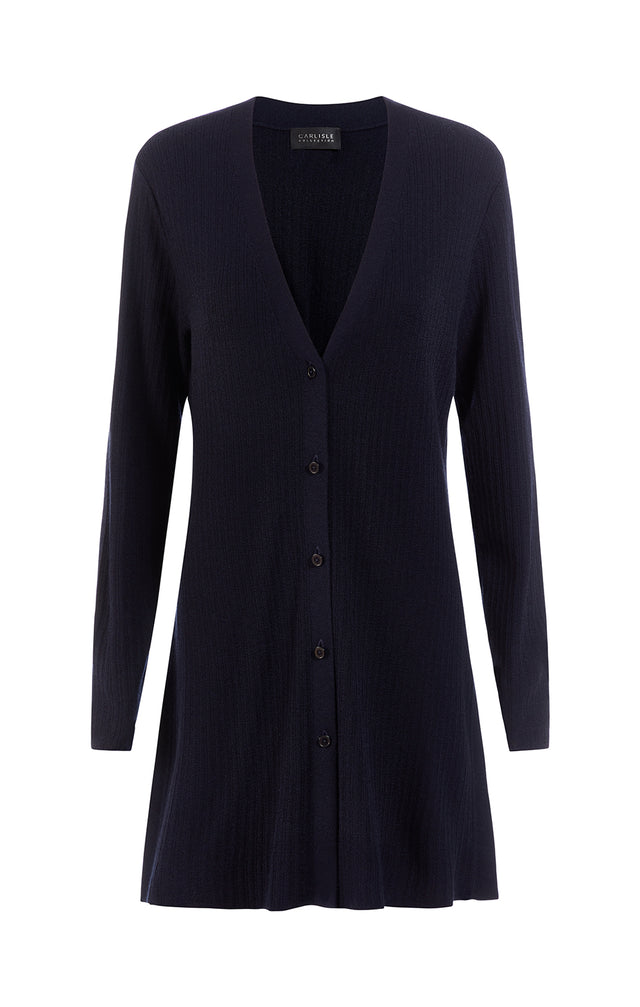 Garniture-Blu - Navy Cashmere Cardigan - Product Image