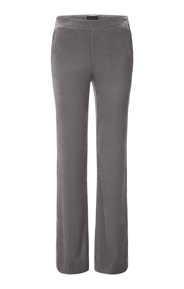 Sumptuous - Silk-Softened Stretch Velvet Pants - Product Image