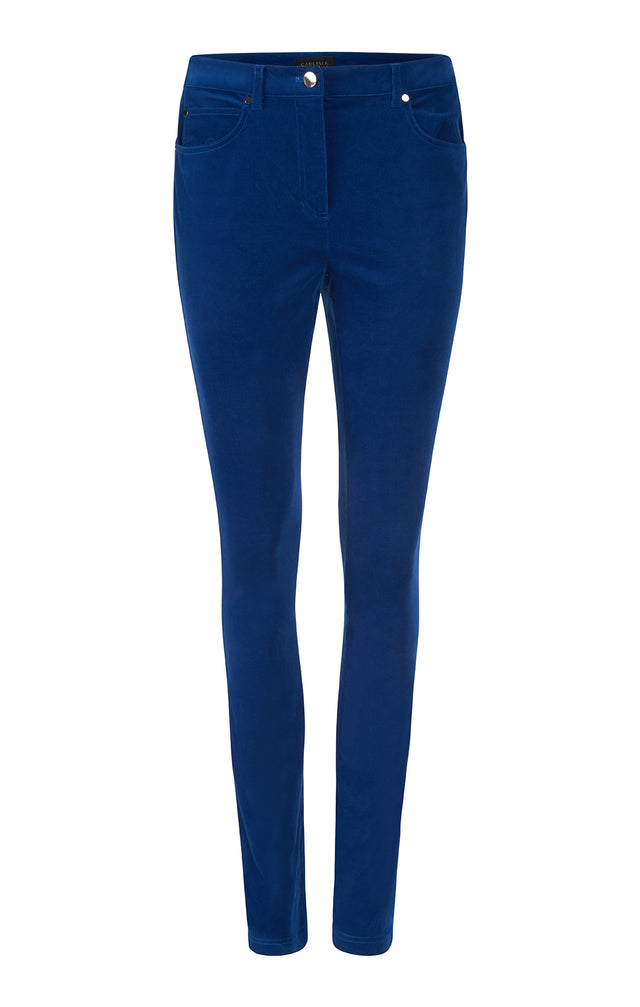 Grand Cru-Bl - Spanish Velvet Stretch Jeans - Product Image