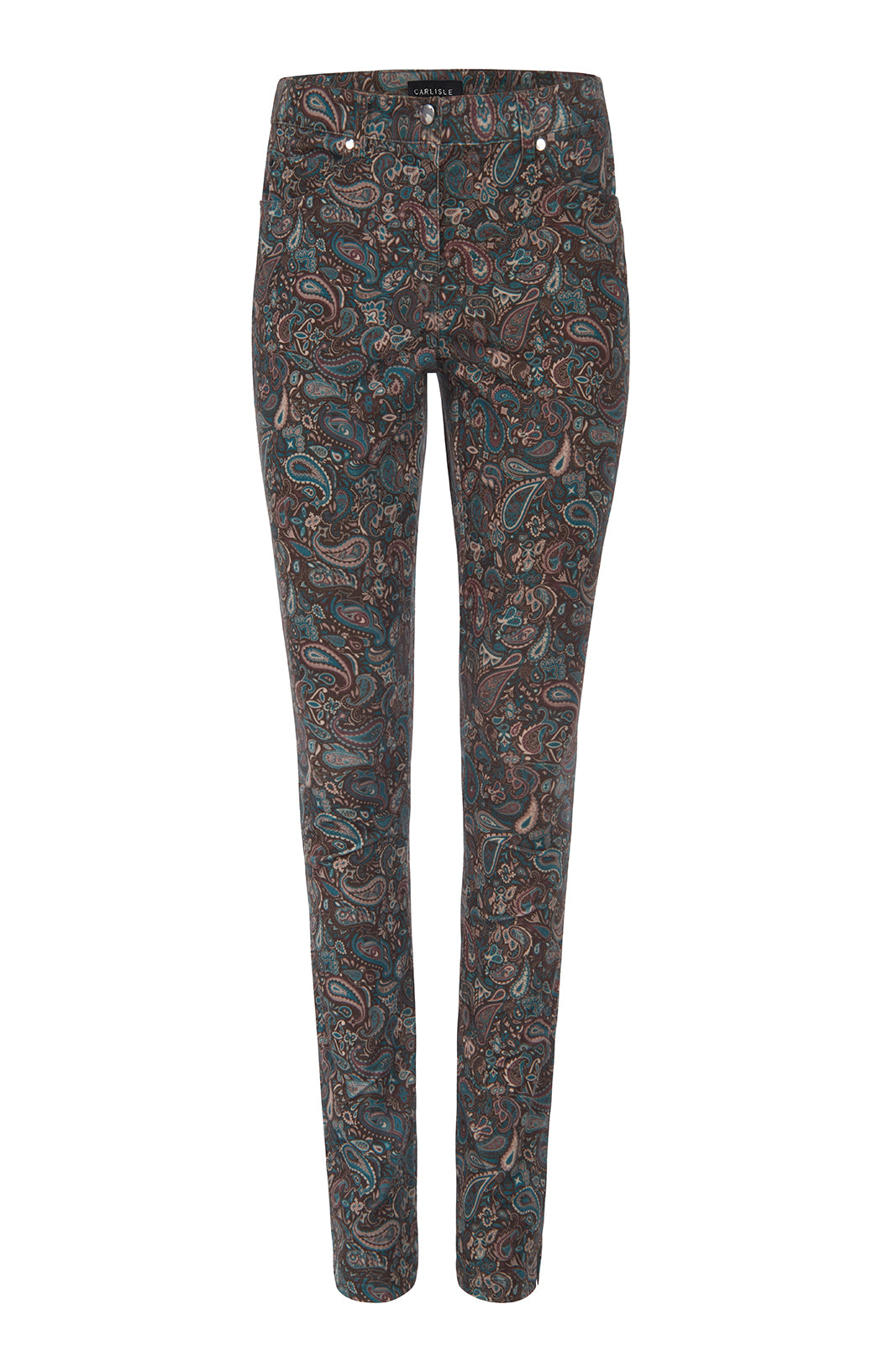 Exquisite - Italian Stretch Paisley Jacquard Pants - Product Image