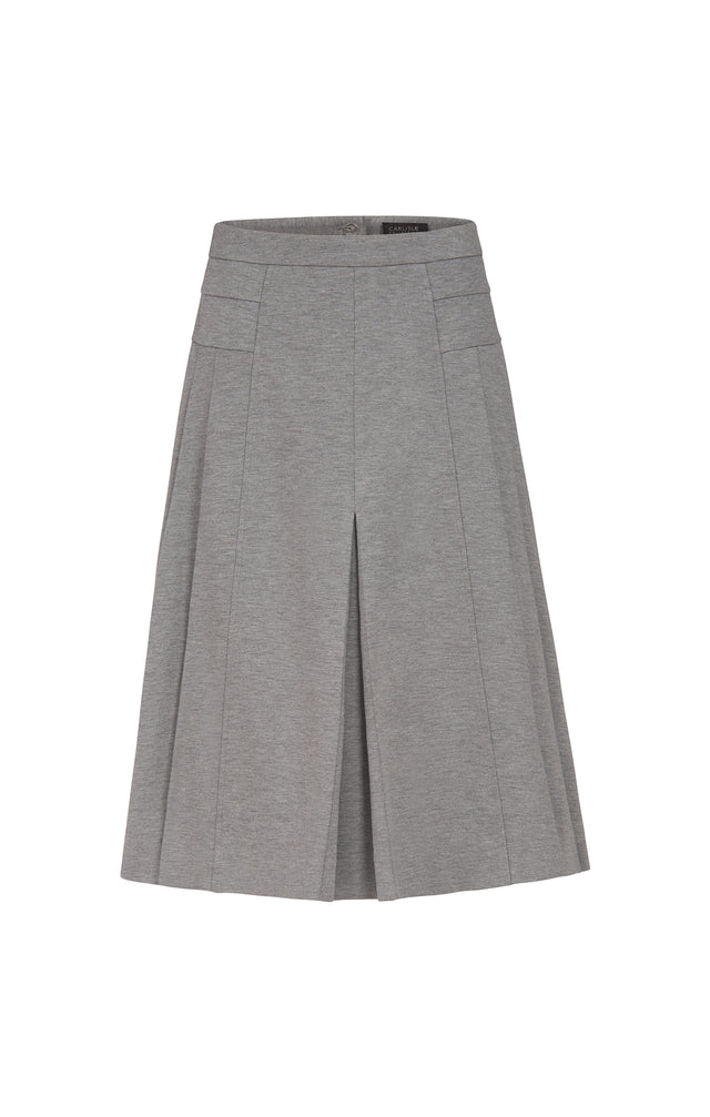 Stirring - Italian Stretch Ponte Knit Pleated Skirt - Product Image