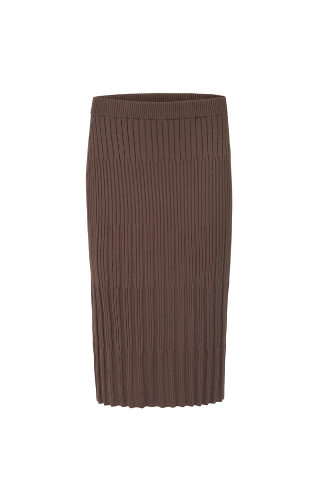 Precious - Pleat-Look Rib-Knit Skirt - Product image