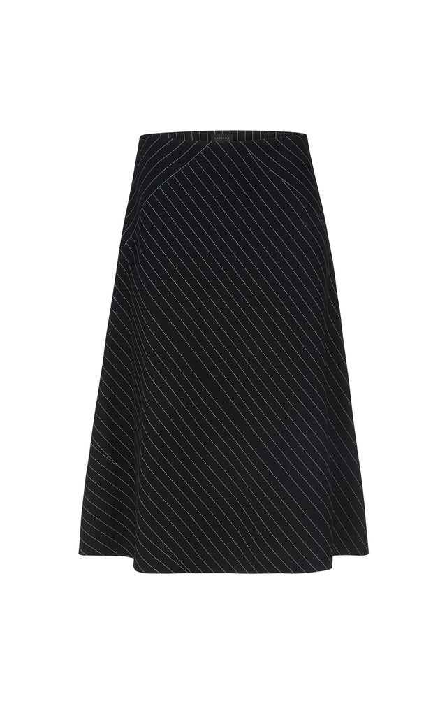 Mackintosh - Stretch Italian Twill Pinstripe Skirt - Product Image