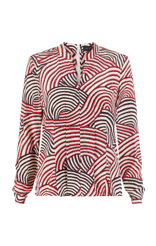 Mesmerize - Stretch Silk Crêpe Print Blouse - Product Image