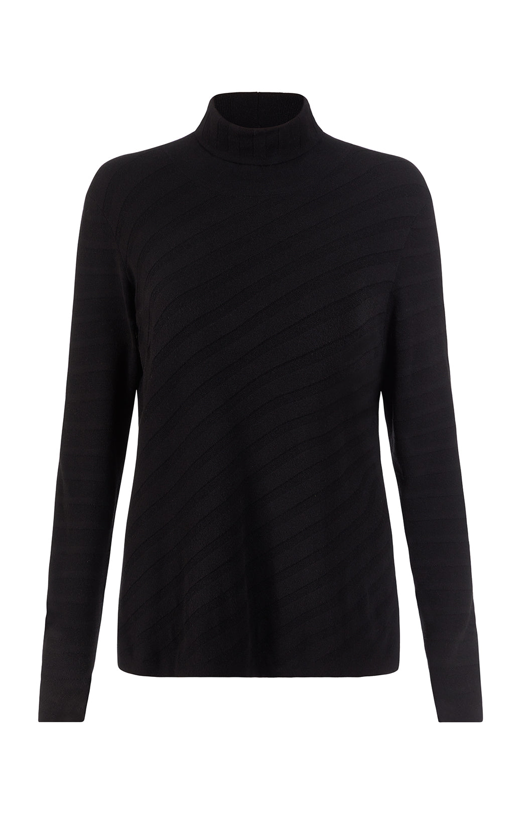 Artisitry- Chr - Varied-Rib Cashmere Mock Turtleneck - Product Image