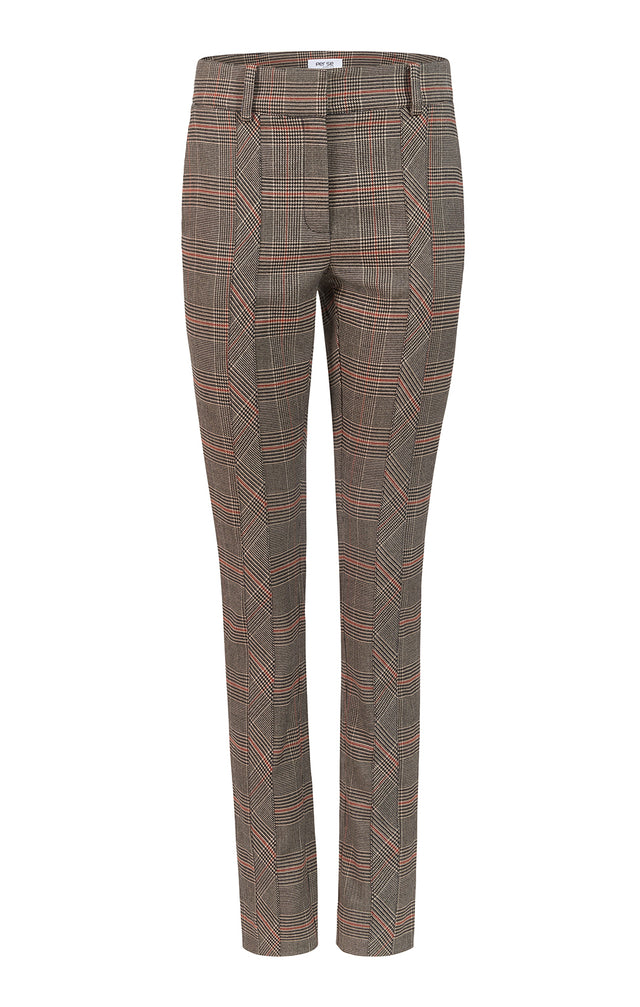 Savile - Stretch Flannel Glen Plaid Pants