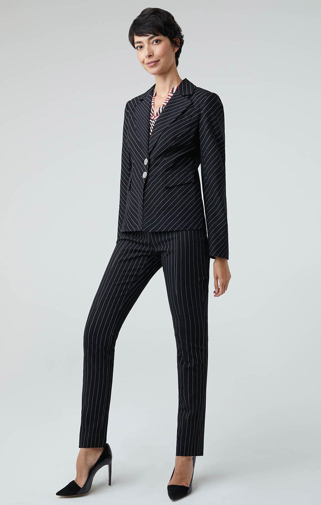 Mackintosh - Stretch Italian Twill Pinstripe Pants - Lookbook Image