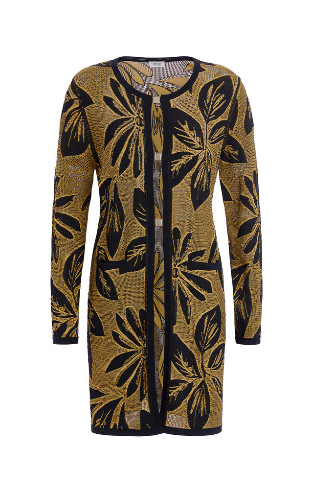 Golden-Cardi - Floral Intarsia Cardigan - Product Image