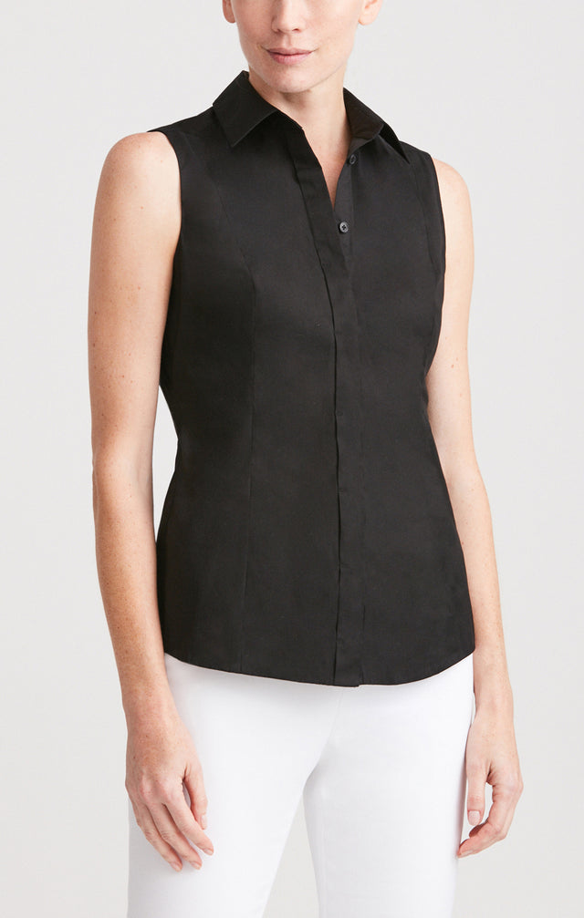 Gwen - Sleeveless Cotton Blouse